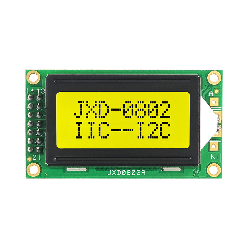 パネルマウント LCD キャラクターディスプレイ - JXD0802A-IIC （STNポジティブ）