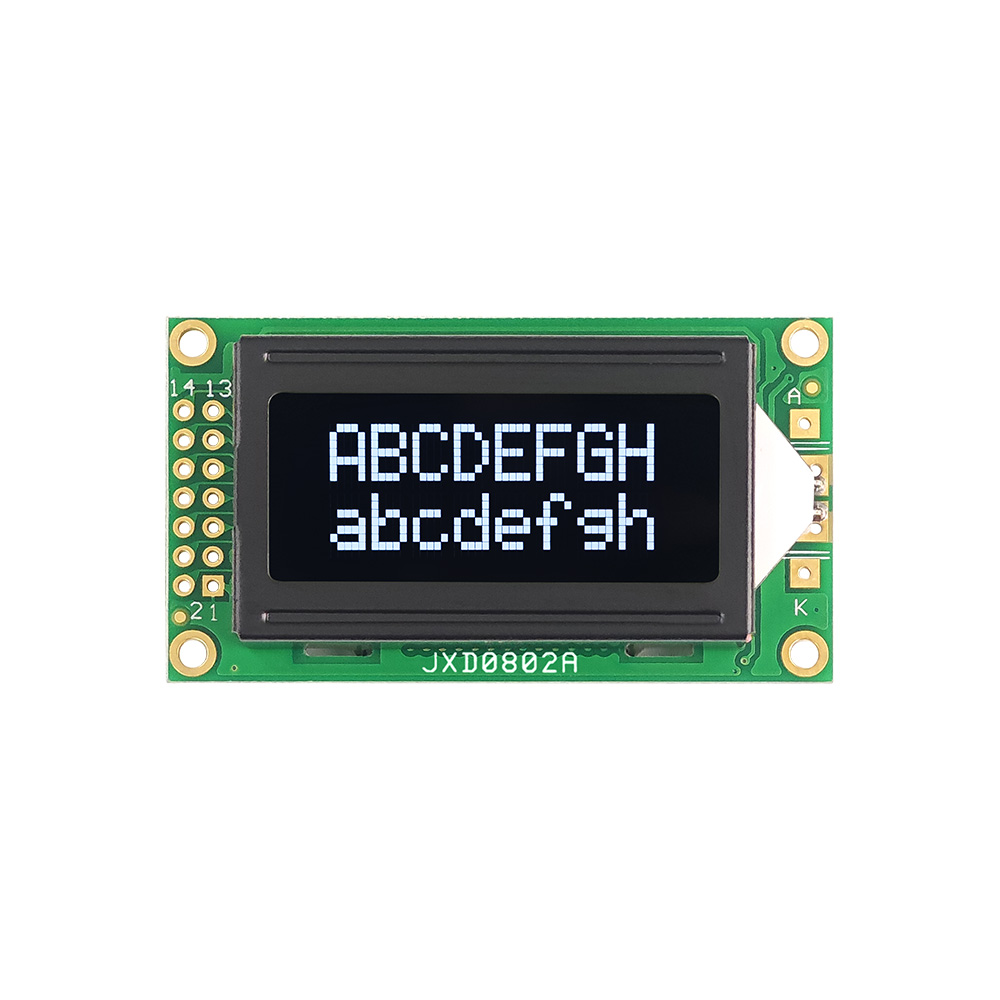 LCD Display Test Many Characters - JXD0802A